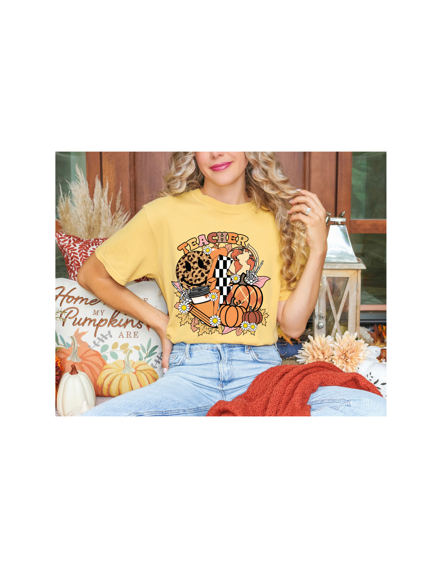 Teacher Fall Shirt | Cute Autumn Teacher Tee | Fall Classroom Outfit | Pumpkin Spice & Teaching Vibes | Fall Teacher Graphic Tee