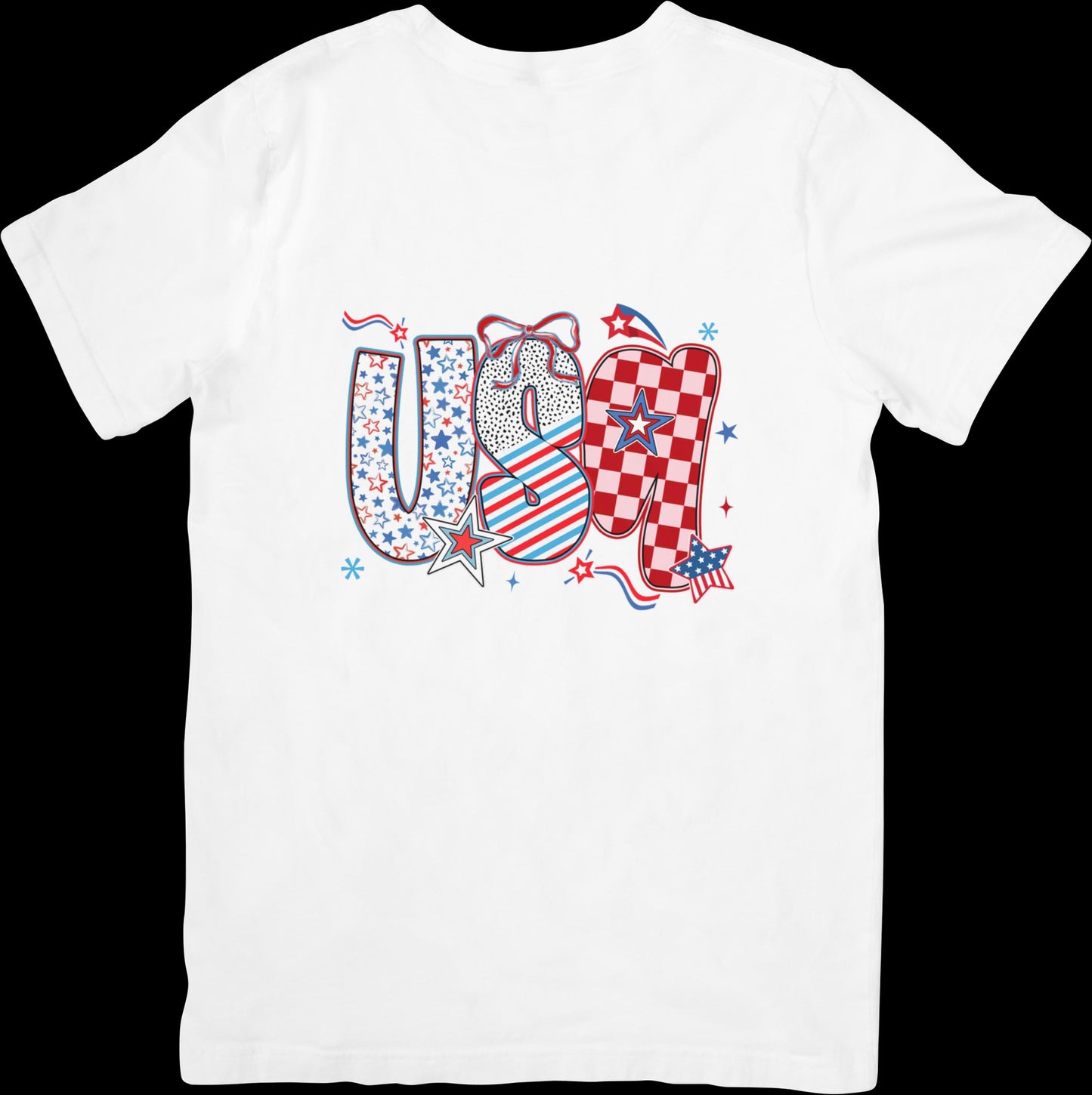 Coquette USA Comfort Colors Tshirt, Cute American Tee, 4th of July Tee