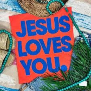 Christian Neon Jesus Loves You T-Shirt – Bold Vibrant Faith Graphic Tee, Inspirational Christian Shirt, Church Group Apparel for Believers
