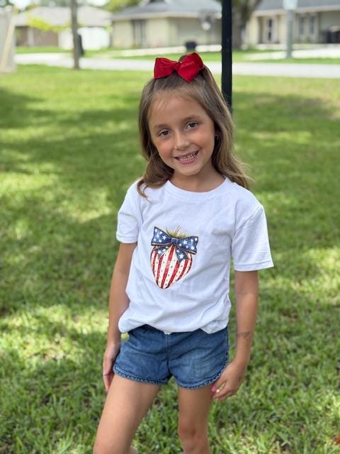 Strawberry USA T-Shirt 4th of July Patriotic Shirt Red White & Blue Summer Graphic Tee Independence Day Outfit