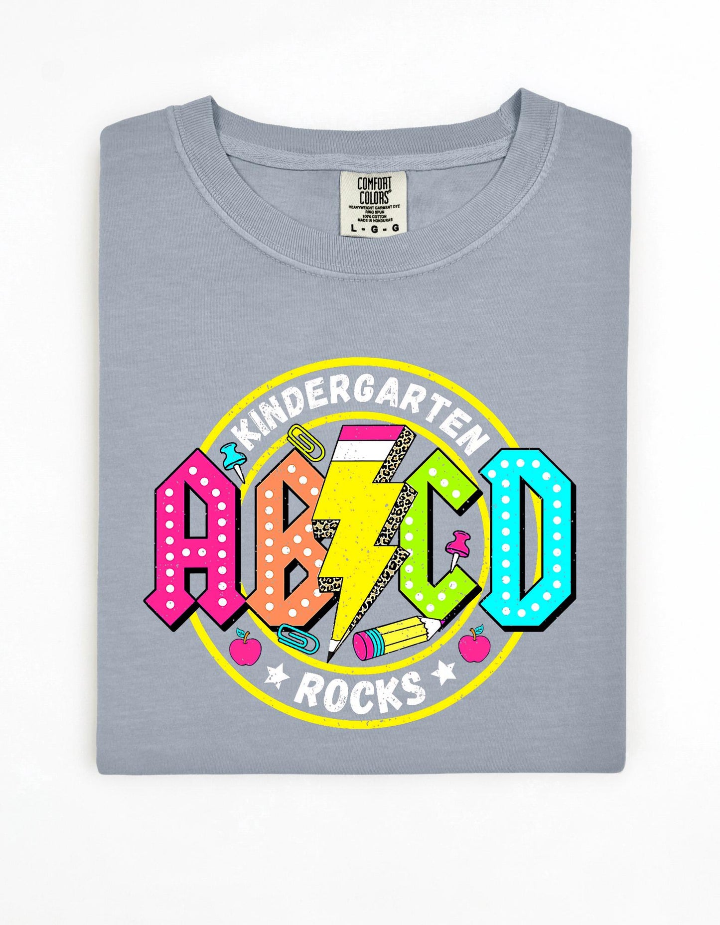 Colorful Retro Teacher Shirt | Back to School Teacher Tee | Fun Teacher Graphic T-Shirt | ABCD Teacher Shirt - Teacher Gift