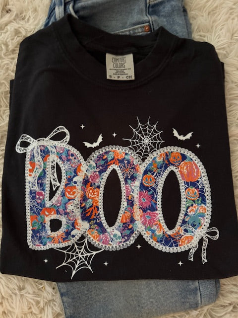 Preppy Boo Halloween T-Shirt | Spooky Cute Graphic Tee | Spooky Season Tee