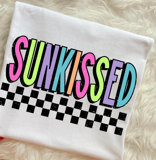 Neon Sun-Kissed T-Shirt | Bright Summer Graphic Tee | Soft Comfort Colors Shirt | Retro Summer Vibes